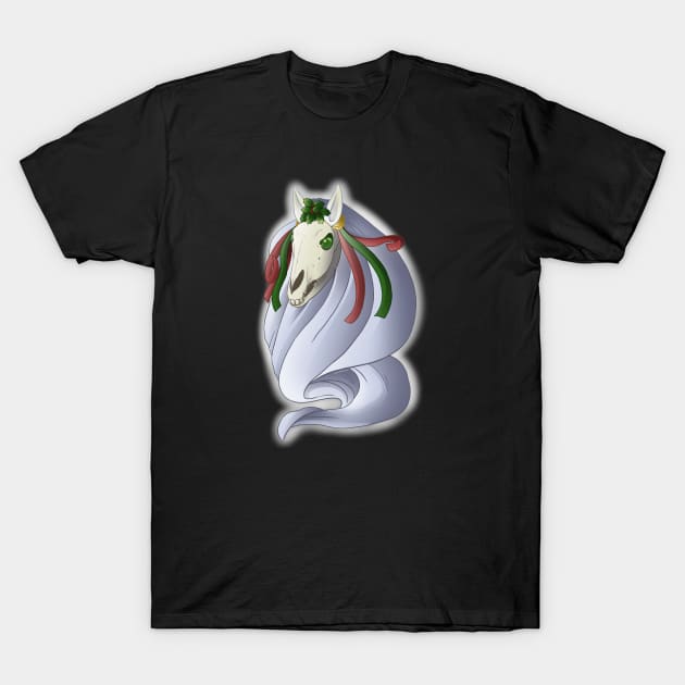 Mari Lwyd Floating T-Shirt by lizstaley